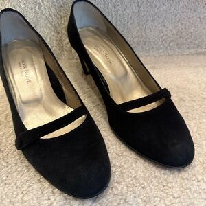 Taryn Rose Black Suede Heels